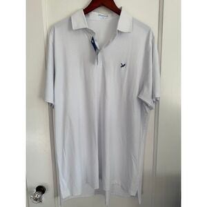 Draddy Polo Shirt Mens XL Captain Cool White Polka Dot Golf Keywords: Sport Prep